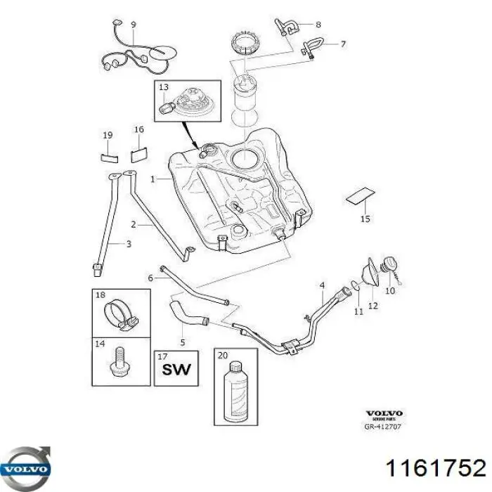 Płyn do filtrów cząstek stałych 1161752 Volvo