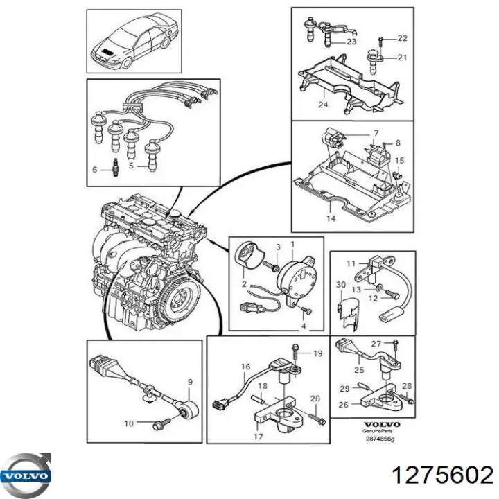 Cewka zapłonowa 1275602 Volvo