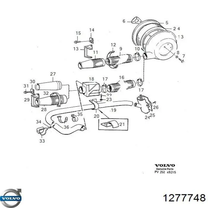 1277748 Volvo Filtr powietrza