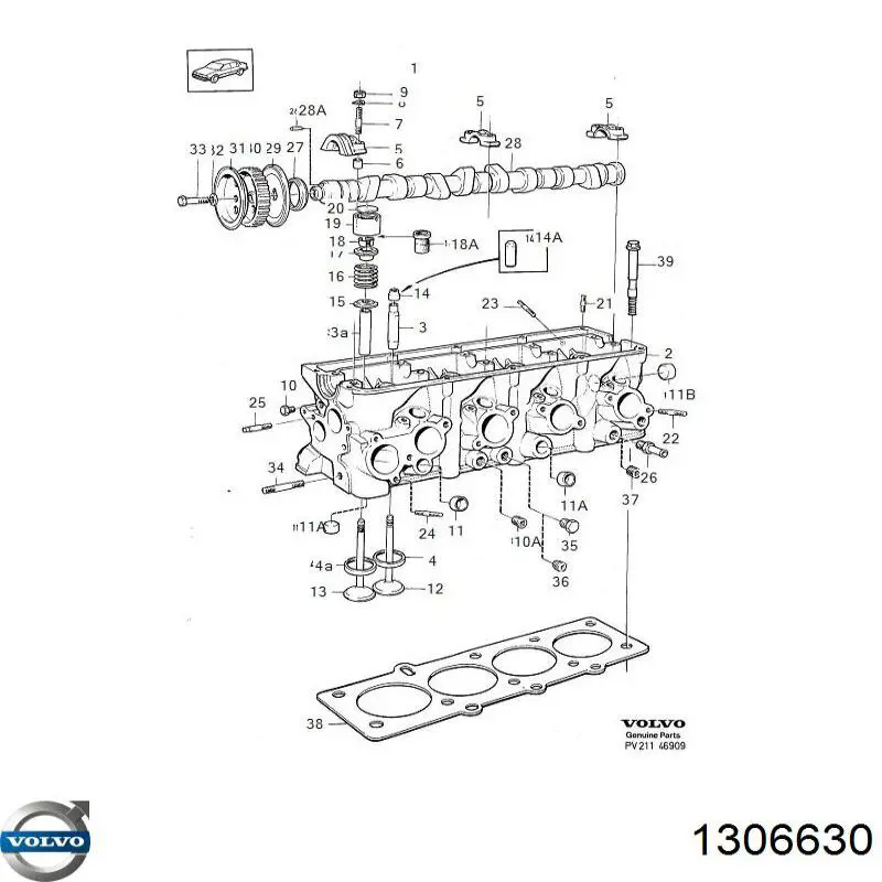 Uszczelniacz zaworu dolotowego/wylotowego Volvo 1306630 cena, od 2,14 USD