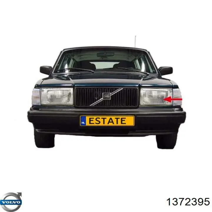 Reflektor prawy do Volvo 240  P242, P244