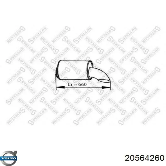 20564260 Volvo Tłumik, tylna część