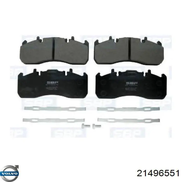 Klocki hamulcowe przednie tarczowe Volvo 21496551 cena, od 101,09 USD