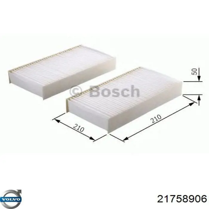 Filtr kabiny 21758906 Volvo