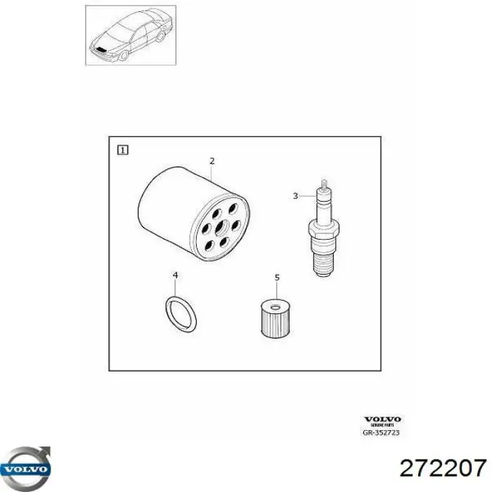 272207 Volvo świeca zapłonowa