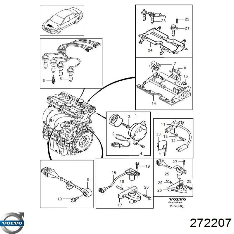 Świeca zapłonowa Volvo 272207 cena, od 6,35 USD