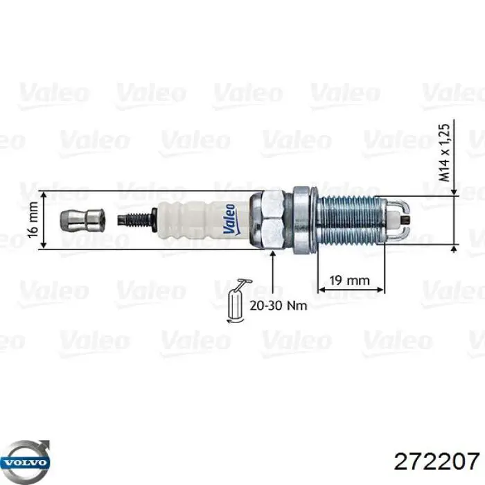Świeca zapłonowa 272207 Volvo