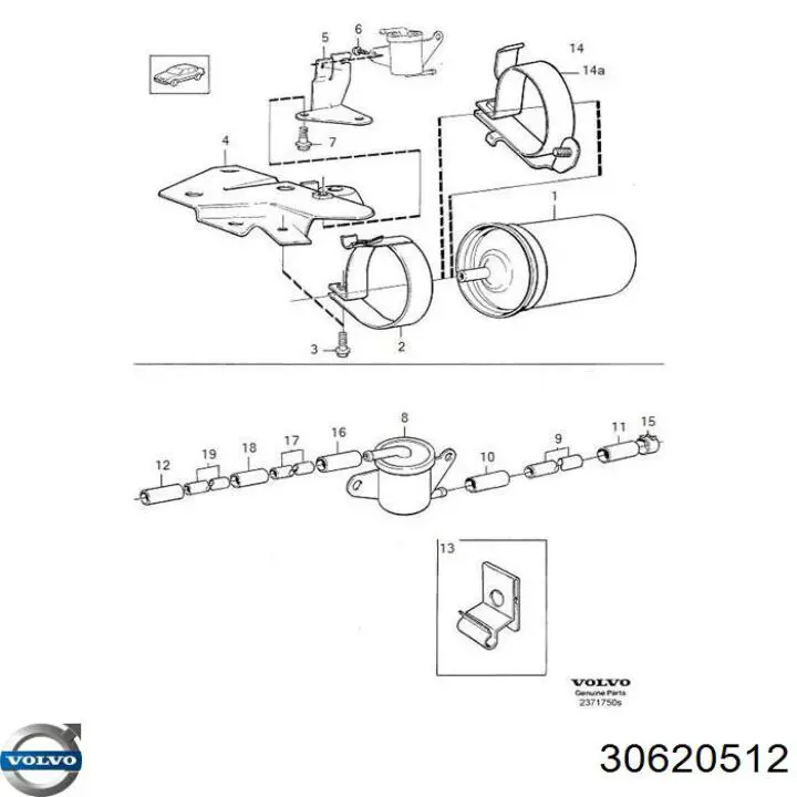 Do koszyka 30620512 Volvo Filtr paliwa