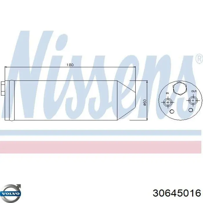 Do koszyka 30645016 Volvo Osuszacz klimatyzacji