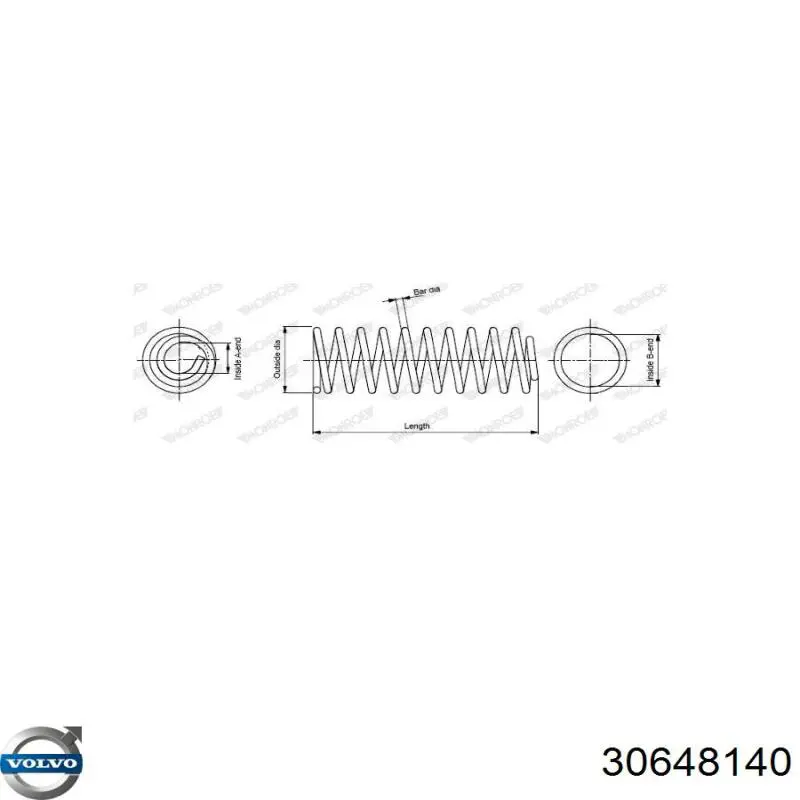 Sprężyna przednia Volvo 30648140 cena, od 73,48 USD