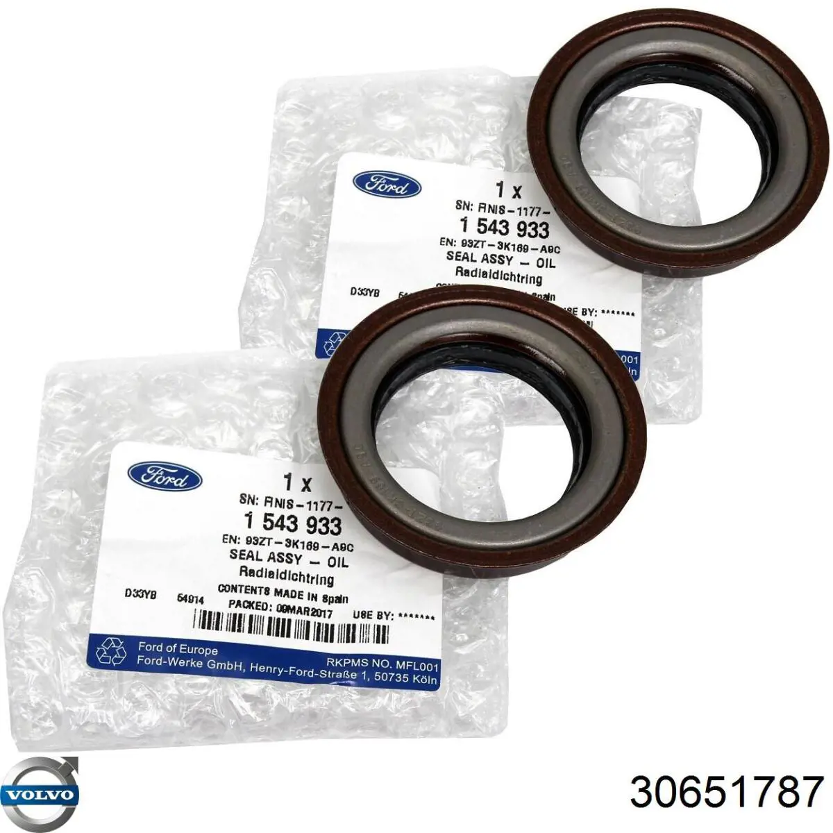 Uszczelniacz półosi mostu przedniego Volvo 30651787 cena, od 9,92 USD