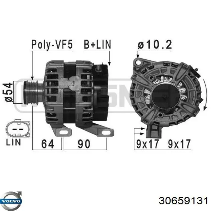 Alternator Volvo 30659131 cena, od 134,08 USD