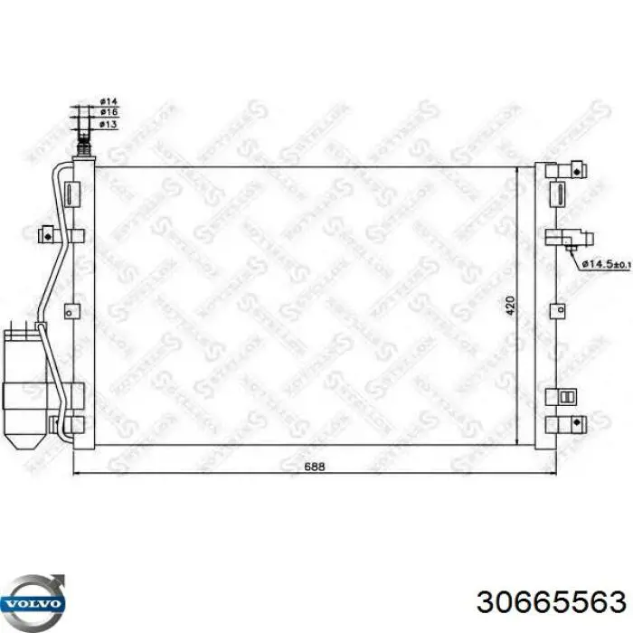 Chłodnica klimatyzacji Volvo 30665563 cena, od 161,84 USD