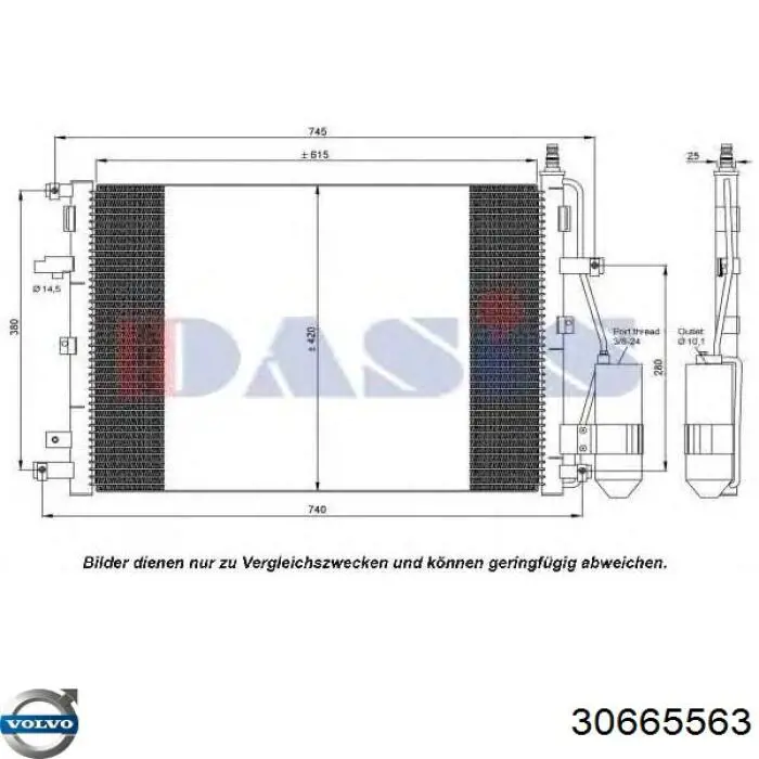Do koszyka 30665563 Volvo Chłodnica klimatyzacji