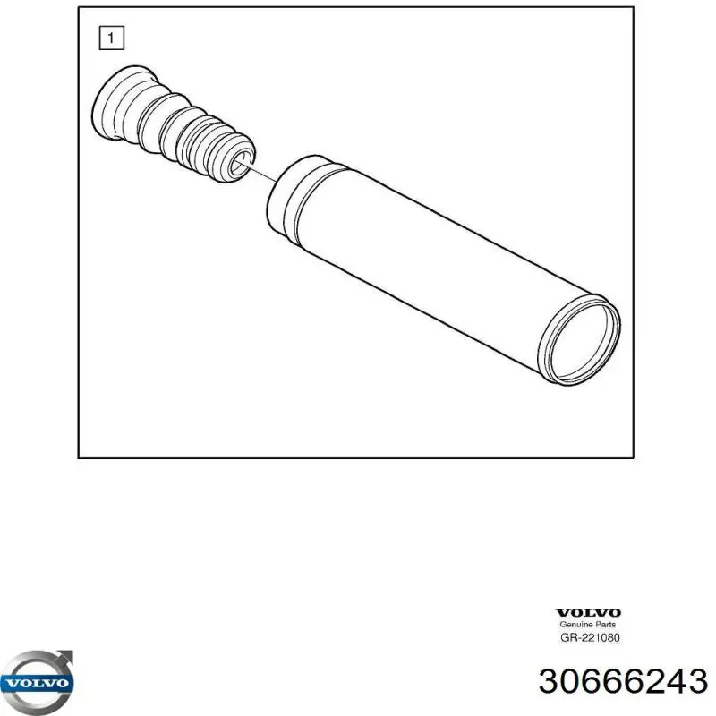 30666243 Volvo Odbój amortyzatora tylnego + osłona