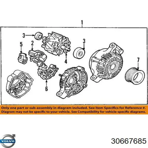 30667685 Volvo regulator alternatora (przekaźnik ładowania)