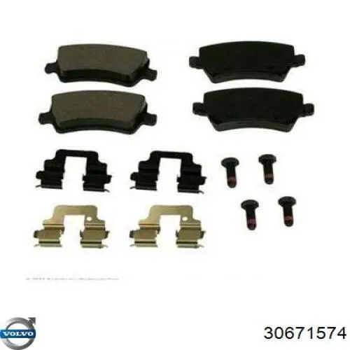 Okładziny (klocki) do hamulców tarczowych tylne Volvo 30671574 cena, od 27,33 USD