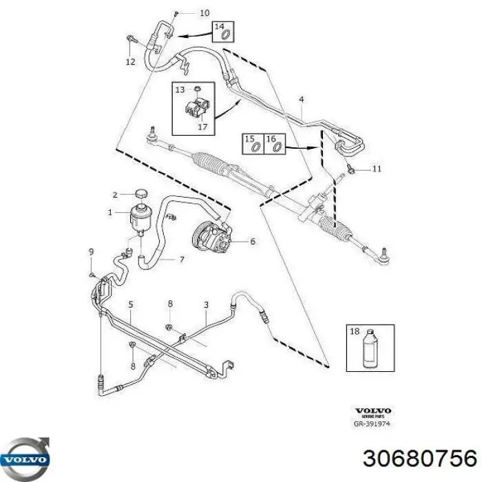 Zbiornik płynu wspomagania Volvo XC70 II kombi (BZ) (2007 - 2016) cena, od 73,33 USD