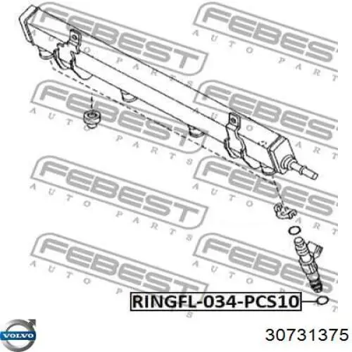 30731375 Volvo Pierścień uszczelniający wtryskiwacza
