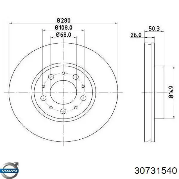 Panewki korbowodowe wału korbowego, zestaw, 2. naprawa (+0,50) Volvo S70 sedana (LS, LT) (1997 - 2000) cena, od 29,48 USD