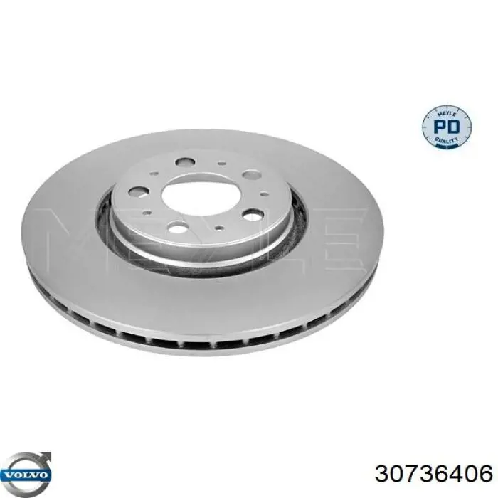 Tarcza hamulcowa przednia Volvo 30736406 cena, od 68,35 USD