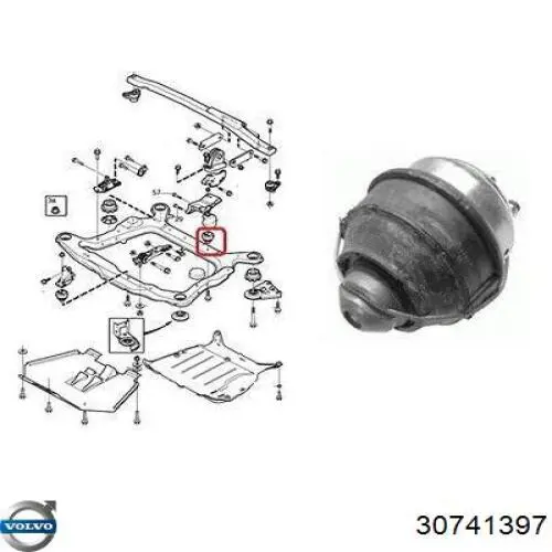 30741397 Volvo Poduszka (podpora) silnika tylna
