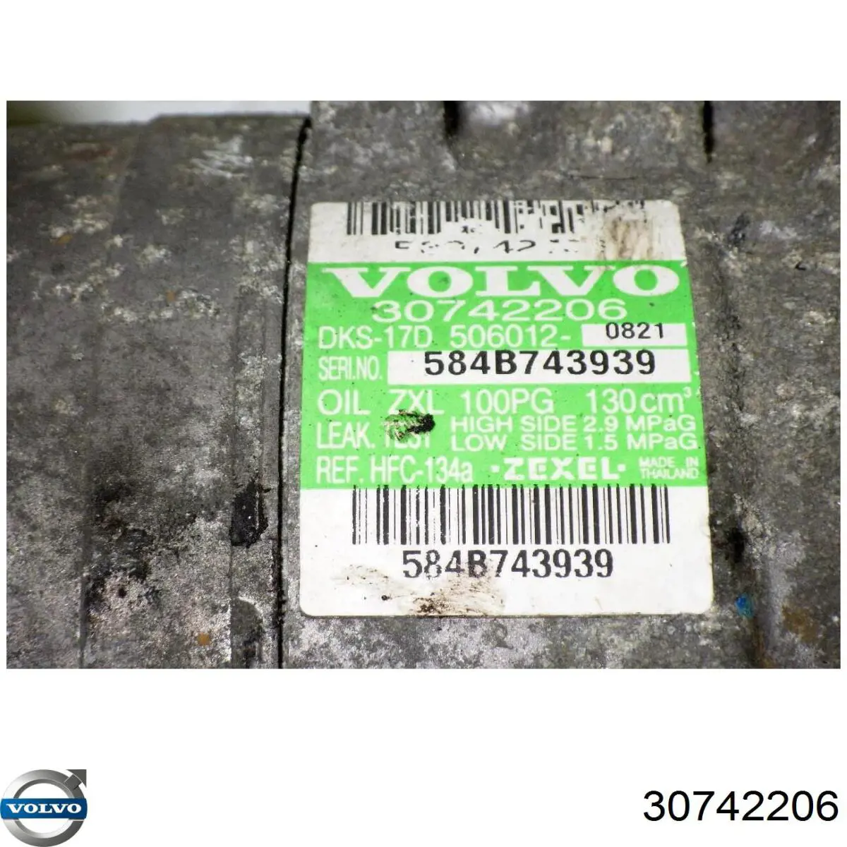 Sprężarka klimatyzacji Volvo 30742206 cena, od 166,85 USD