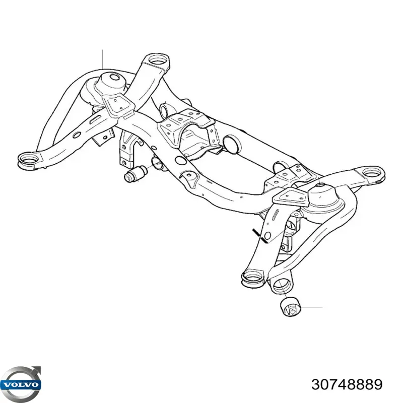 Do koszyka 30748889 Volvo Silentblock tylnej belki