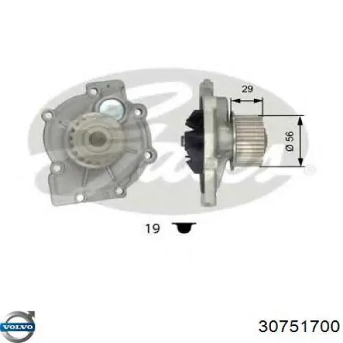 30751700 Volvo Pompa chłodząca wodna