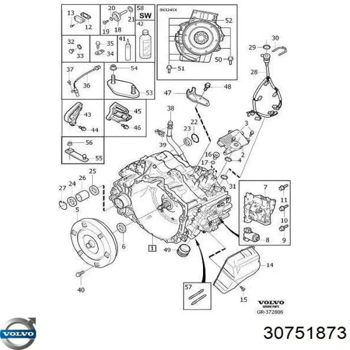 Uszczelniacz półosi lewej mostu przedniego Volvo 30751873 cena, od 14,10 USD