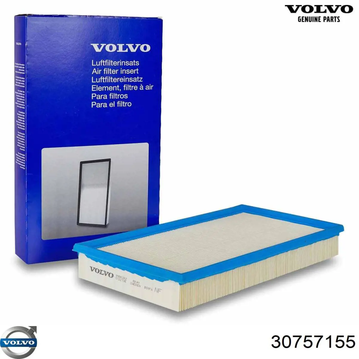 Filtr powietrza Volvo 30757155 cena, od 25,75 USD