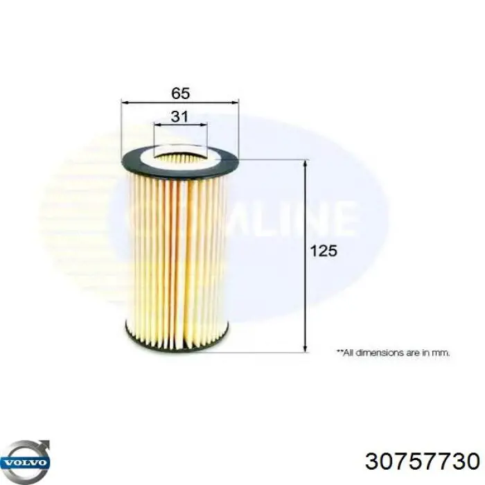 Filtr oleju Volvo 30757730