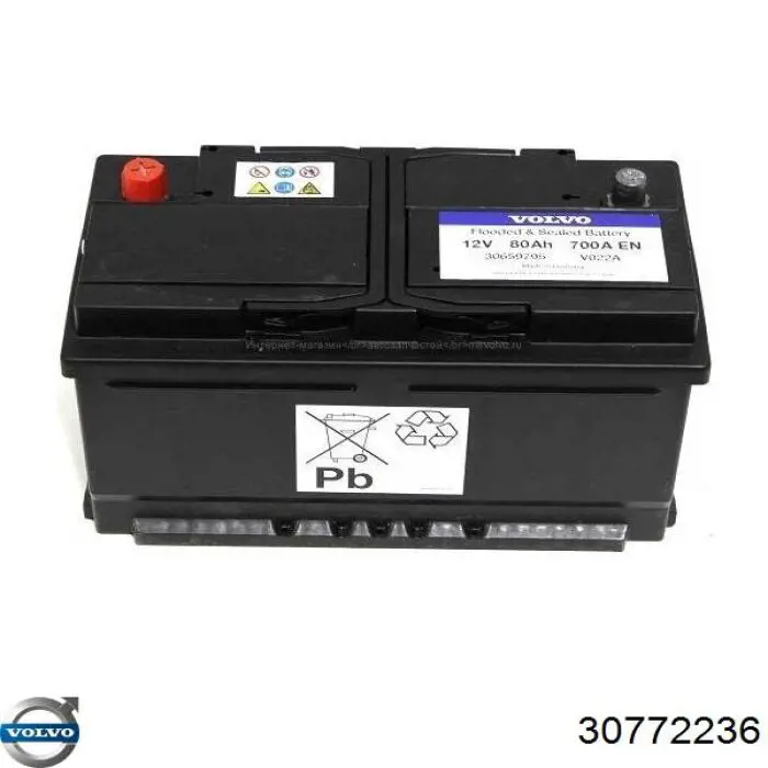 Do koszyka 30772236 Volvo Bateria (akumulator)
