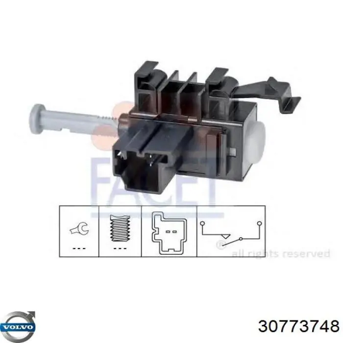 Do koszyka 30773748 Volvo Czujnik włączania sprzęgła