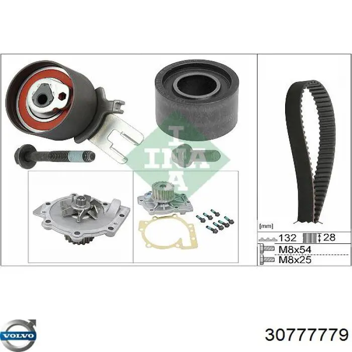 Pasek rozrządu Volvo 30777779 cena, od 43,94 USD