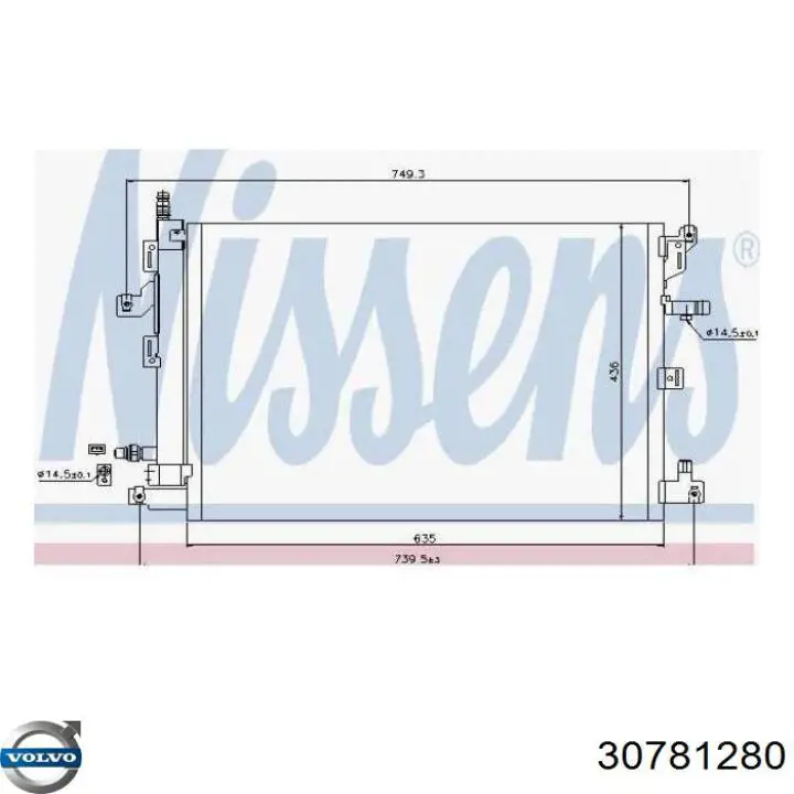 Do koszyka 30781280 Volvo Chłodnica klimatyzacji
