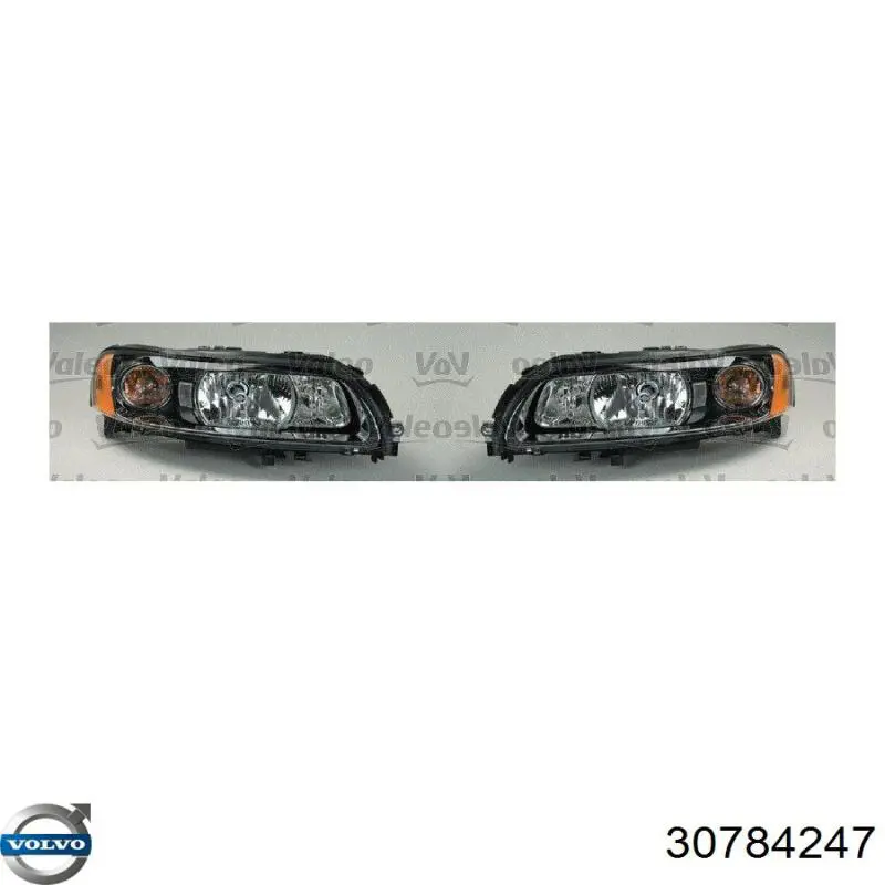 Do koszyka 30784247 Volvo Reflektor lewy
