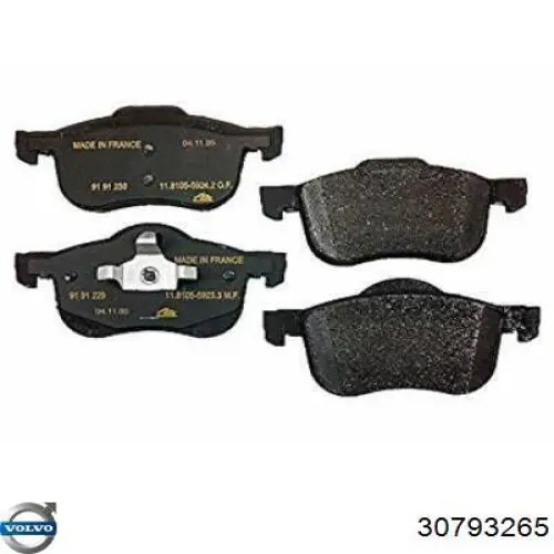 30793265 Volvo klocki hamulcowe przednie tarczowe
