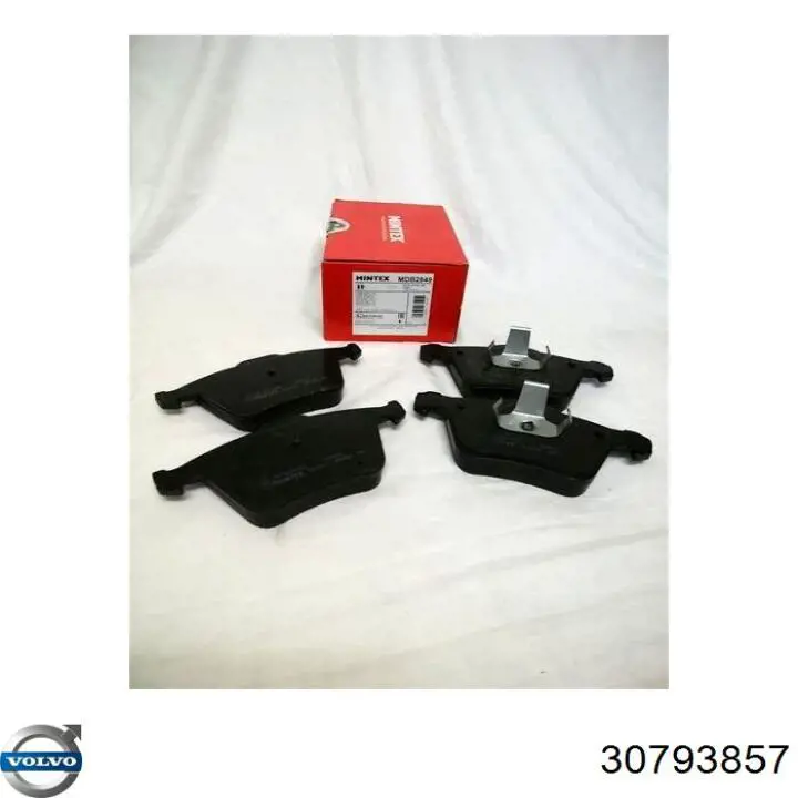 Do koszyka 30793857 Volvo Klocki hamulcowe przednie tarczowe