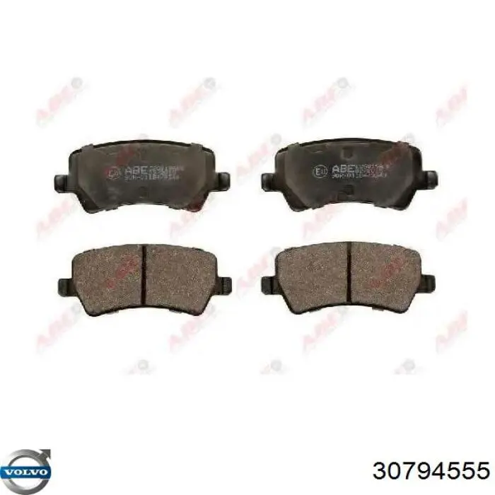 Okładziny (klocki) do hamulców tarczowych tylne Volvo 30794555 cena, od 18,40 USD