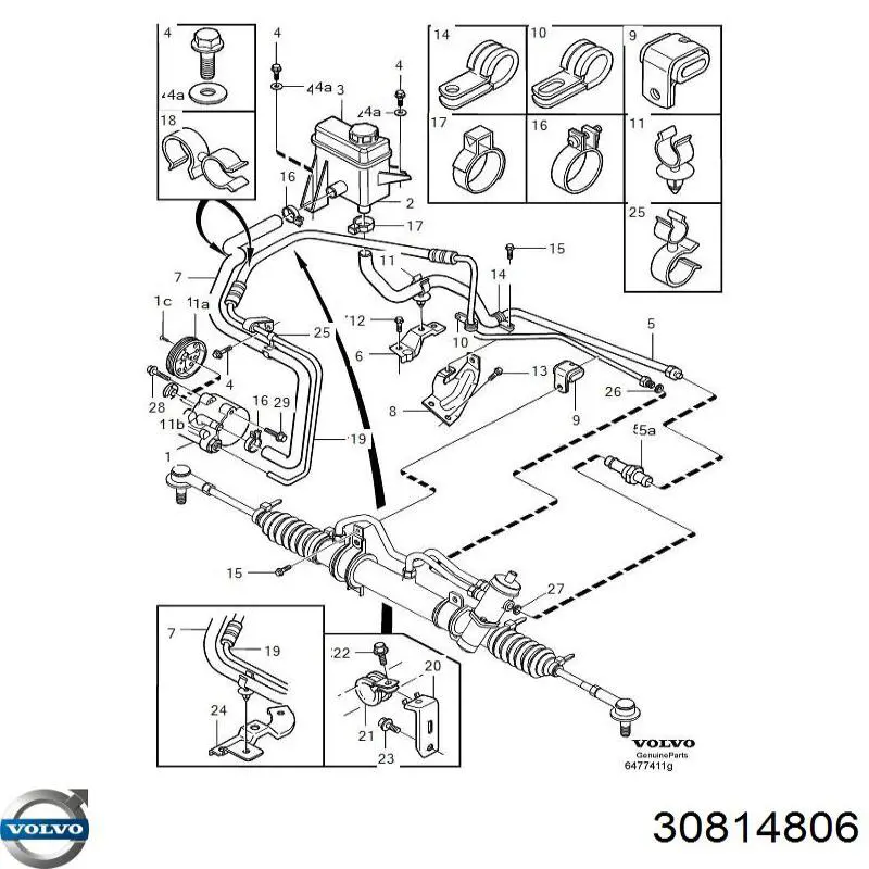 Zbiornik płynu wspomagania do Volvo V40  VW