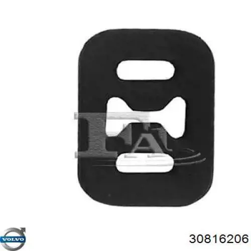 Do koszyka 30816206 Volvo Tłumik, tylna część