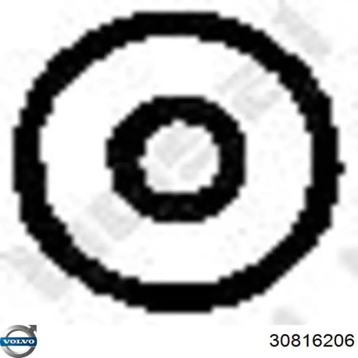 30816206 Volvo Tłumik, tylna część