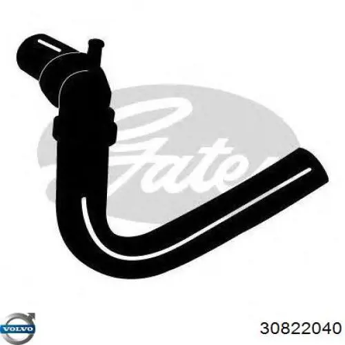 Do koszyka Przewód (króciec) chłodnicy górny Volvo V40  VW