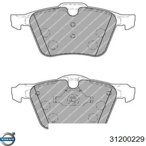 Klocki hamulcowe przednie tarczowe Volvo 31200229 cena, od 26,13 USD