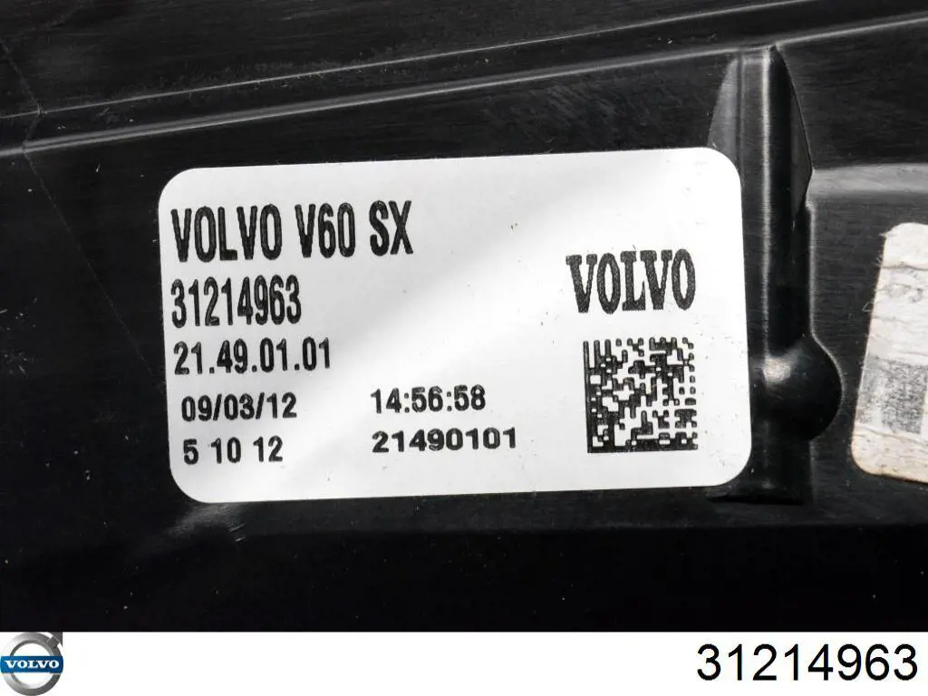 Lampa zespolona tylna lewa Volvo 31214963 cena, od 319,83 USD