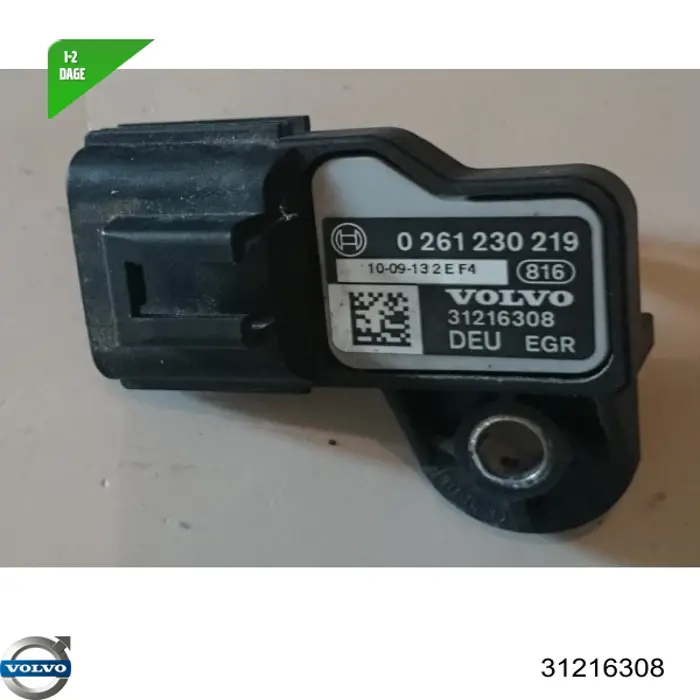 31216308 Volvo Czujnik ciśnienia w kolektorze ssącym, MAP