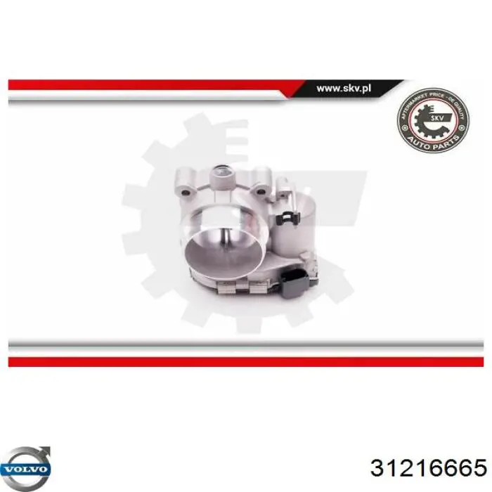 Przepustnica, komplet Volvo 31216665 cena, od 133,81 USD