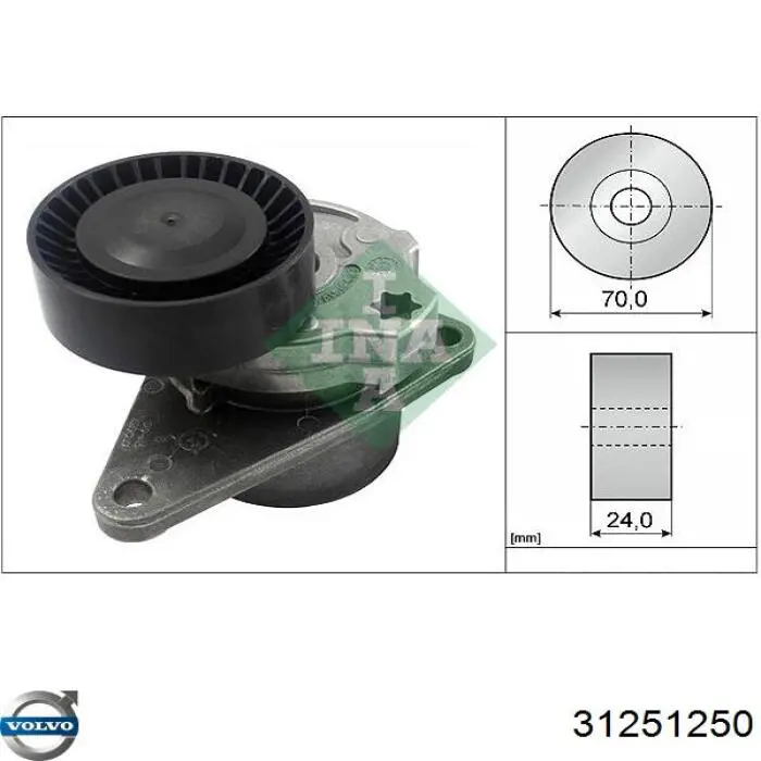 31251250 Volvo Napinacz paska napędowego