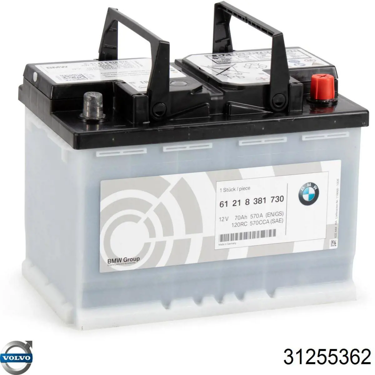 Bateria (akumulator) Volvo 31255362 cena, od 122,17 USD